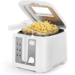 Aigostar Indra 30HEX - Friggitrice 1650Watts, Capacità 2,5Litri Con Finestra, Controllo Di Temperatura, Indicatori Luminasi. BPA Assente