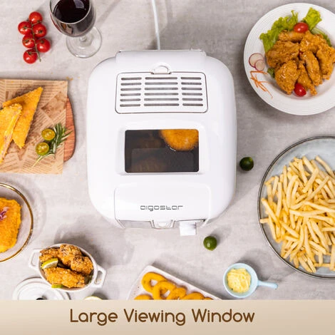 Aigostar Indra 30HEX - Friggitrice 1650Watts, Capacità 2,5Litri Con Finestra, Controllo Di Temperatura, Indicatori Luminasi. BPA Assente - immagine 4