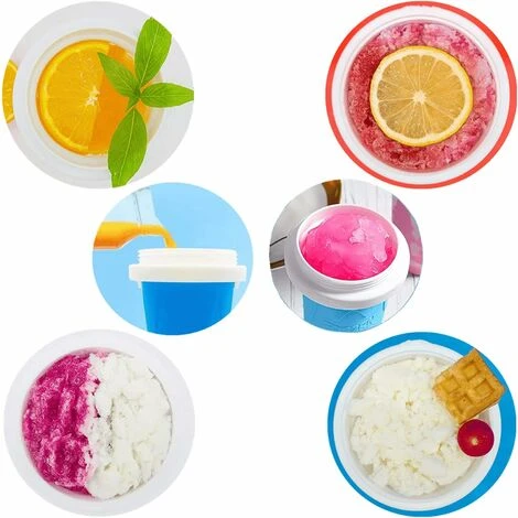 Fai Da Te Slushy Maker Cup Doppi Strati Coppa Di Silice, Frullato Pinch Ice Cup, Tazza Di Raffreddamento, Strumenti Per Freeeze, Tazza Di Spremitura Portatile Ghiacciata, Macchina Per Il Latte Fatta I - immagine 5
