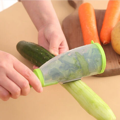 Coltello Spelucchino Multifunzionale Con Tubo Di Conservazione Per Pelapatate Per Verdure E Frutta, Forniture Per La Casa, Gadget Da Cucina - immagine 2