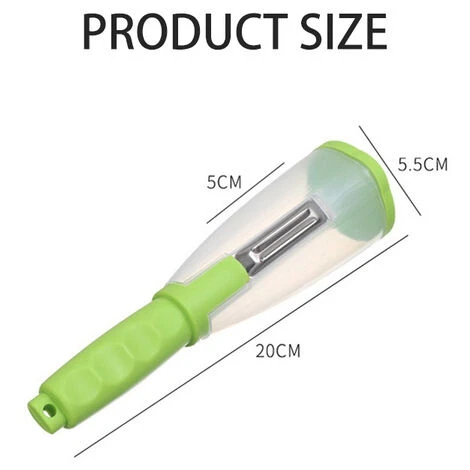 Coltello Spelucchino Multifunzionale Con Tubo Di Conservazione Per Pelapatate Per Verdure E Frutta, Forniture Per La Casa, Gadget Da Cucina - immagine 4