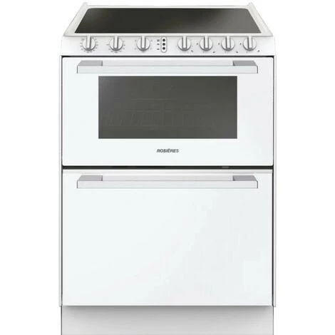 Cucina In Ceramica 38l 4 Fuochi Bianchi + Lavastoviglie - Trv60nrb/1 - Rosieres
