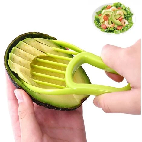 3-in-1 Avocado Affettatrice Shea Corer Burro Pelapatate Cutter Separatore Di Polpa Coltello Di Plastica Utensili Da Cucina Per Verdure Accessorio Per La Casa - immagine 5