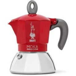 Caffettiera Moka Macchinetta Per Preparare Il Caffè Bialetti Induction Rossa Capacità 2 Tazze