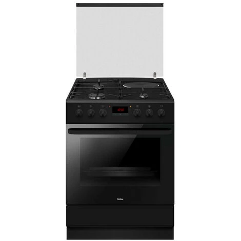 Cucina Mista 77l 4 Fuochi Nera - Acm7035vn - Amica