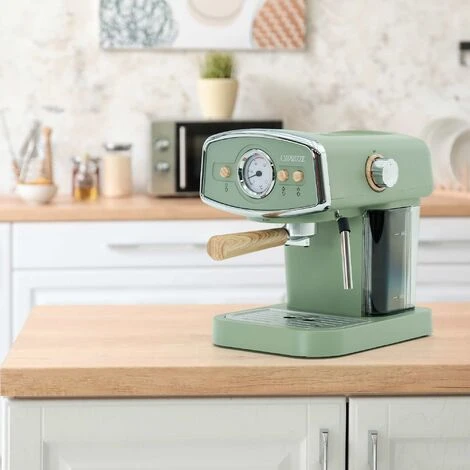Macchina Da Caffé Express Semi-automatica Caprizze Kai 1050 W 15 Bar Capacitá Per 5 Tazzine Con Vaporizzatore Colore Verde Opaco - immagine 2