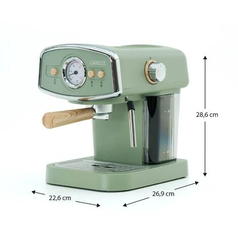 Macchina Da Caffé Express Semi-automatica Caprizze Kai 1050 W 15 Bar Capacitá Per 5 Tazzine Con Vaporizzatore Colore Verde Opaco - immagine 4