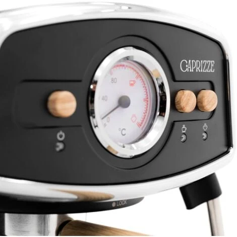 Macchina Caffé Express Semi-automatica Caprizze Kai 1050 W 15 Bar Capacitá Per 5 Tazzine Con Vaporizzatore Colore Nero Opaco - immagine 3
