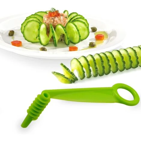 1PC Affettatrice A Spirale Cetriolo Carota Patata Verdura Frutta Affettatrice Rotante Coltello Da Taglio Multifunzionale Utensili Da Cucina Colore Casuale 3 1PC Affettatrice A Spirale Cetriolo Carota Patata Verdura Frutta Affettatrice Rotante Coltello Da Taglio Multifunzionale Utensili Da Cucina Colore Casuale - immagine 3