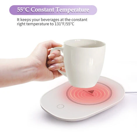 Scaldatazze USB Con Interruttore Del Sensore Di Gravità Inverno 55°C Scaldatazze Da Caffè A Temperatura Costante Scaldatazze Elettrico Da Tavolo Per Caffè Latte Tè Acqua Ufficio Uso Domestico Spegnime - immagine 5
