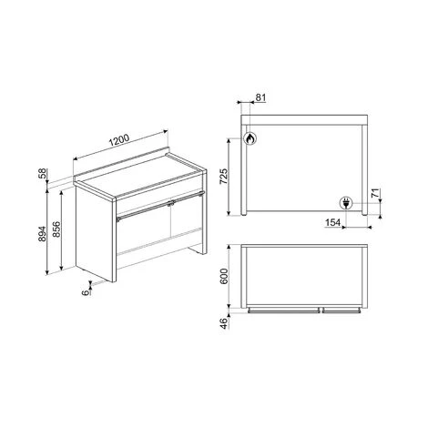 Smeg Cucina Elettrica Opera A3-81 120 Cm Acciaio Inox - immagine 2