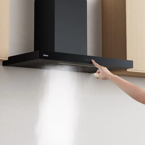 Cappa Aspirante Ciarra 90cm 650m3/h 4 Velocità Booster - LED Dimmerabile - Colore Nero- CD9102B - immagine 3