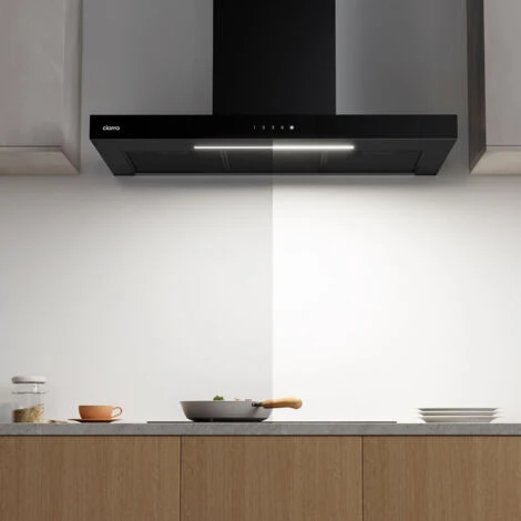 Cappa Aspirante Ciarra 90cm 650m3/h 4 Velocità Booster - LED Dimmerabile - Colore Nero- CD9102B - immagine 4