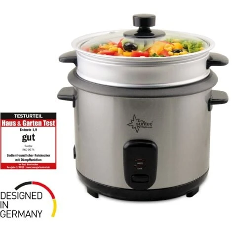 Suntec Wellness, Cuoci Riso Thuy-Denise, Capacità Con Funzione Cottura A Vapore 1 L Acciaio Inox - immagine 2