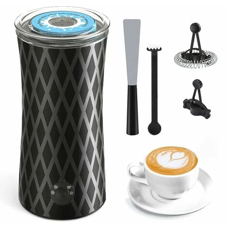 Schiumatore Latte Elettrico,Morpilot Montalatte Elettrico 4 In 1, Montalatte Silenzioso Per Macchiato Cappuccino Caffélatte Latte Freddo O Caldo Rivestimento Antiaderante
