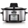 Crock-Pot Slow Cooker Auto Mescolante Digitale E Programmabile, Capacità 5.7 Litri, Adatto Fino A 6 Persone, Argento