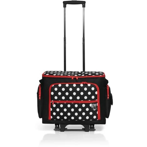 Prym Macchina Da Cucire Trolley A Pois, Colore: Nero/Rosso/Bianco