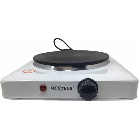 Fornello Elettrico 1500 Watt Con Temperatura Regolabile Piastra Elettrica Portatile 18,5 Cm Da Viaggio Campeggio Vacanza H-002A - immagine 2