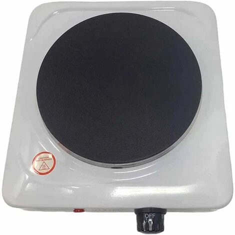 Fornello Elettrico 1500 Watt Con Temperatura Regolabile Piastra Elettrica Portatile 18,5 Cm Da Viaggio Campeggio Vacanza H-002A - immagine 3