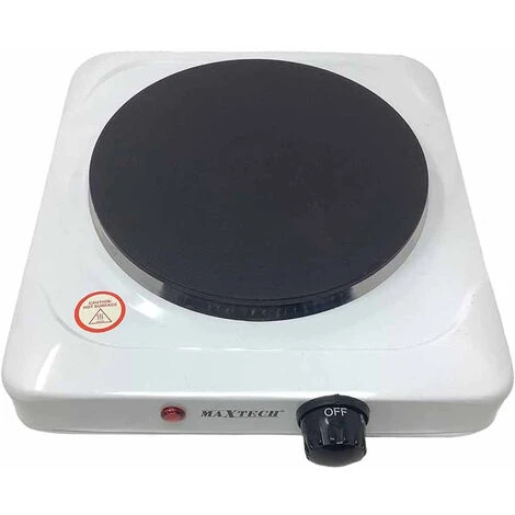 Fornello Elettrico 1500 Watt Con Temperatura Regolabile Piastra Elettrica Portatile 18,5 Cm Da Viaggio Campeggio Vacanza H-002A - immagine 5