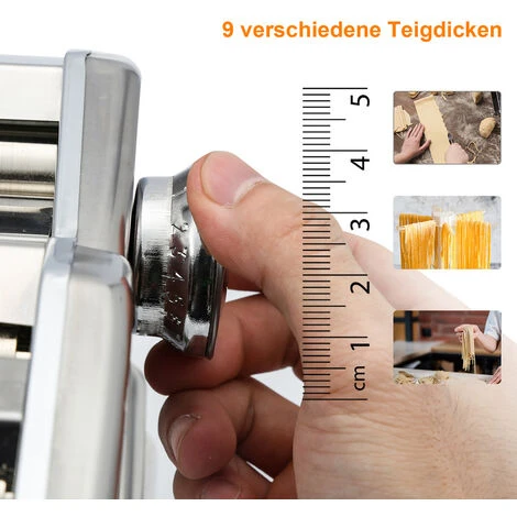 Hengda Macchina Per La Pasta Fatta In Casa, Per Lasagne, Tagliatelle E Tagliolini In Acciaio - immagine 5