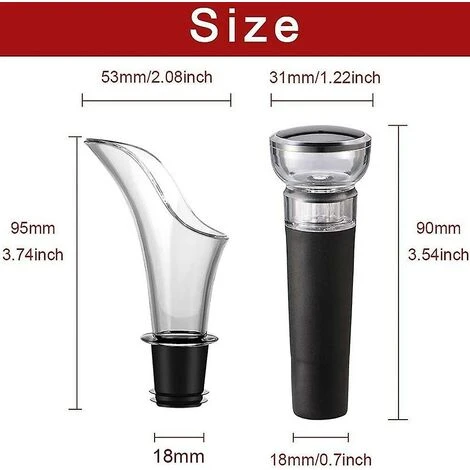 Aeratore Per Vino Da 1 Pezzo E Tappo Per Vino Da 1 Pezzo Vuoto D'aria Antigoccia Riutilizzabile Tappo Del Vino In Silicone Aspiratore D'aria Per Vino Rosso Champagne - immagine 2