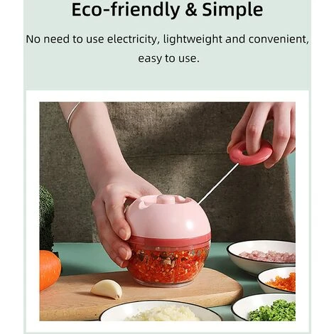 Mini Trita-aglio, Taglierina, Trita-aglio, Frantoio, Spremi-aglio, Tritatutto, Mini Robot Da Cucina, Lame In Acciaio Inossidabile Resistenti E Facili Da Usare, Strumento Ideale Per La Cucina Domestica - immagine 2