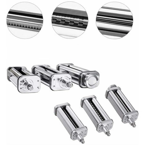 Pasta Maker Attachment Pasta Roller Cutter Parts Noodles Press Machine Compatibile Con Le Impastatrici KitchenAid Per Pasta Sfoglia (Argento) - immagine 3