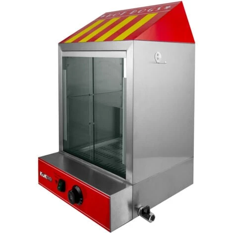 Macchina Per Hot Dog A Vapore Macchina Hot Dog Acciaio Inox Hot Dog Maker 2000W, Capacità: 100 Salsicce, 30 Panini, Intervallo Di Temperatura 30-110 °C, Con Valvola Di Scarico Accessori GRATIS - immagine 3