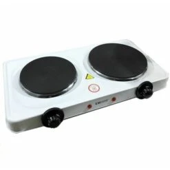 No Brand FORNELLO ELETTRICO DOPPIO 2 PIASTRE MM 185-155 POTENZA 1500+1000 WATT