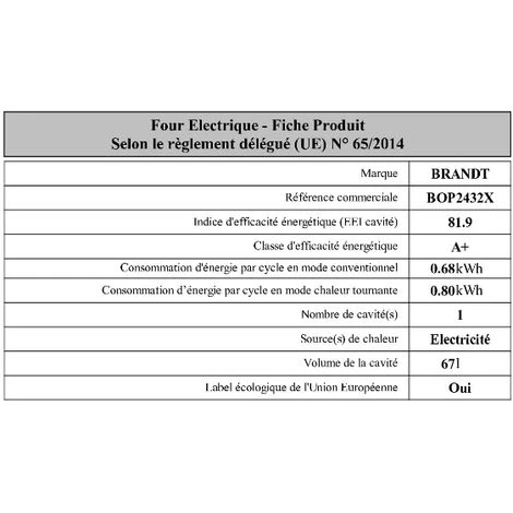 Forno Multifunzione Da Incasso 67l 60cm Inox Pirolisi - BOP2432X - Brandt - immagine 4
