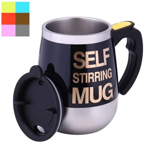 Tazza Automescolante Elettrica Coperchio Mixer Frullatore Caffe Cappuccino Te