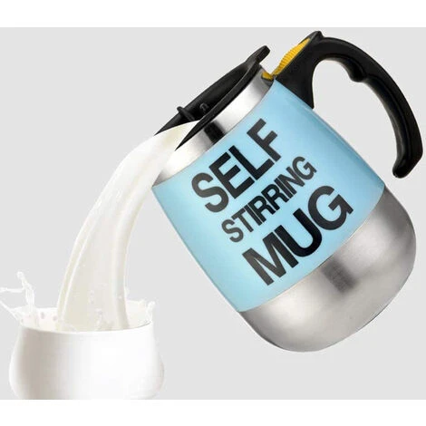 Tazza Automescolante Elettrica Coperchio Mixer Frullatore Caffe Cappuccino Te - immagine 3