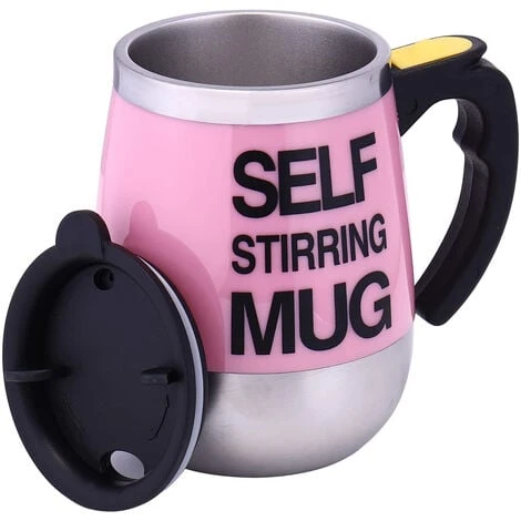 Tazza Automescolante Elettrica Coperchio Mixer Frullatore Caffe Cappuccino Te - immagine 4