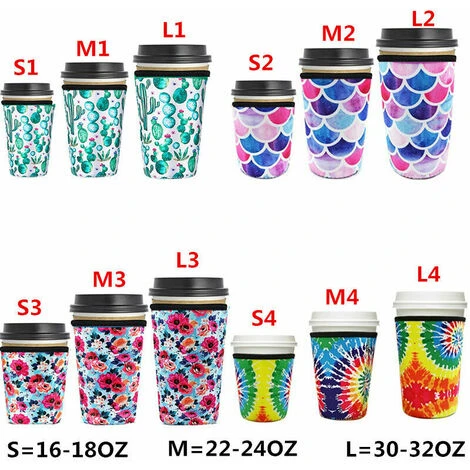 Custodie Riutilizzabili Per Caffè Ghiacciato - Custodia Isolata Per Bevande Fredde, Custodia Per Tazze Da Caffè Per Bevande Al Latte E Tè (medio) - immagine 2