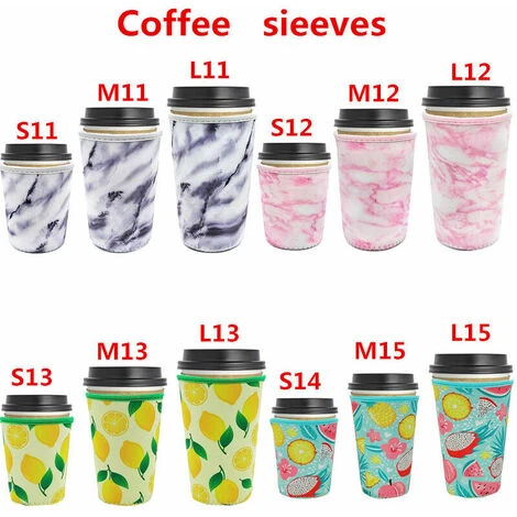 Custodie Riutilizzabili Per Caffè Ghiacciato - Custodia Isolata Per Bevande Fredde, Custodia Per Tazze Da Caffè Per Bevande Al Latte E Tè (medio) - immagine 5