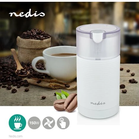 Nedis Macinacaffè 70 G 150 W Bianco - immagine 2