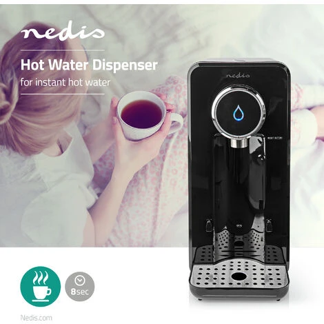 Nedis Distributore Acqua Calda 2600 W 2.5 L Nero - immagine 2