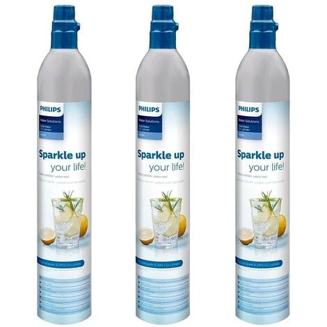 Philips Water Bombola CO2 Da 425g Per Gasatori D'Acqua Fino A 60 Litri Di Acqua Frizzante Offerta 3 Cilindri