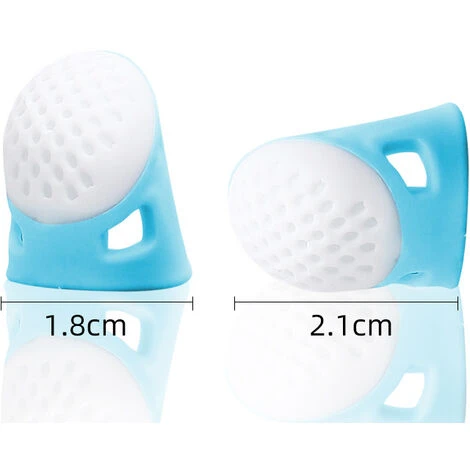 Ditale Antiscivolo Morbido Per La Casa Cucito Per La Casa Proteggi Attrezzi Fai-da-te Quilting Accessori Artigianali Ditale Per Dita Medio-grande Cucito 1pc (Blu) - immagine 2