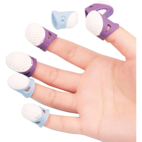 Ditale Antiscivolo Morbido Per La Casa Cucito Per La Casa Proteggi Attrezzi Fai-da-te Quilting Accessori Artigianali Ditale Per Dita Medio-grande Cucito 1pc (Blu) - immagine 3