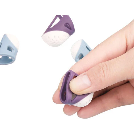 Ditale Antiscivolo Morbido Per La Casa Cucito Per La Casa Proteggi Attrezzi Fai-da-te Quilting Accessori Artigianali Ditale Per Dita Medio-grande Cucito 1pc (Blu) - immagine 4