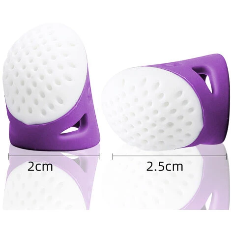 Ditale Antiscivolo Morbido Per La Casa Cucito Per La Casa Proteggi Attrezzi Fai-da-te Quilting Accessori Artigianali Ditale Per Dita Medio-grande Cucito 1pc (Blu) - immagine 5