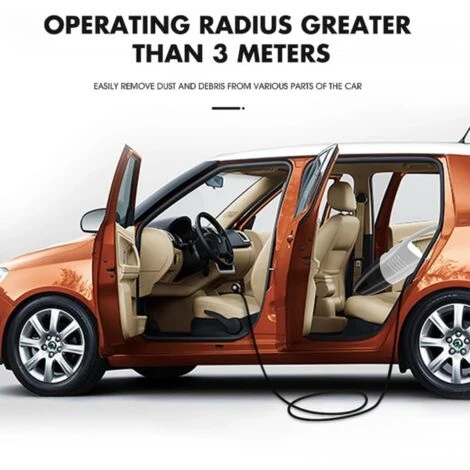 Trade Shop - Aspirapolvere Aspira Polvere Per Auto Palmare A 12v 120w + Accessori Kit Pulizia - immagine 4