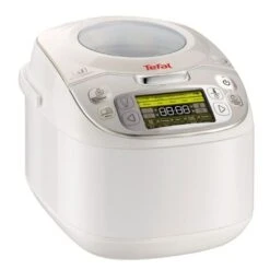 Tefal Multicooker Rk8121 45 in 1, 750 W, 5 l Capacità, 45 Koch Funzioni, Funzione Di Mantenimento Del Calore, Display LC, Con Ricettario Incluso, Bianco