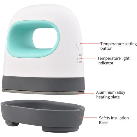 Mini Pressa A Caldo Stampa Di T-shirt Facile Riscaldamento Transfer Press Ferro Da Stiro Macchine Per Vestiti Borse Cappelli Cuscinetti Coperta Pelle (verde) - immagine 2