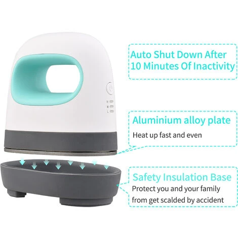 Mini Pressa A Caldo Stampa Di T-shirt Facile Riscaldamento Transfer Press Ferro Da Stiro Macchine Per Vestiti Borse Cappelli Cuscinetti Coperta Pelle (verde) - immagine 5