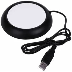 USB Warmer Heat Beverage Mug Mat Home Office Coffee Tea Mug Pad (Nero)