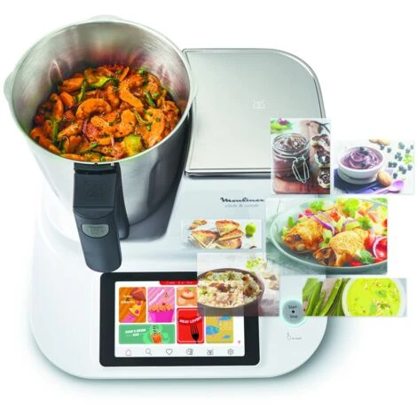 Moulinex Hf506111 Click & Cook Robot Da Cucina Multifunzione, 1400 W, 3.6L, Da 30 A 120 °C, Bianco 3 Moulinex Hf506111 Click & Cook Robot Da Cucina Multifunzione, 1400 W, 3.6L, Da 30 A 120 °C, Bianco - immagine 3