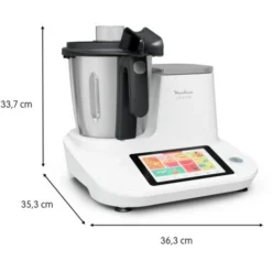 Moulinex Hf506111 Click & Cook Robot Da Cucina Multifunzione, 1400 W, 3.6L, Da 30 A 120 °C, Bianco 8 Moulinex Hf506111 Click & Cook Robot Da Cucina Multifunzione, 1400 W, 3.6L, Da 30 A 120 °C, Bianco -Elettrodomestici 86323333 4